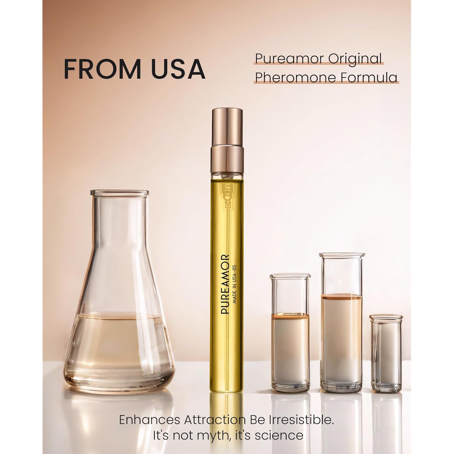 PUREAMOR Pheromones Perfumes for Women, No. 54 Vanilla Cream Scent, Vanilla Perfume Oil, Advanced Fragrance Perfume for Woman, 0.34fl./10ml Gourmand Parfum, Travel Size Perfumes for Women,Made in USA