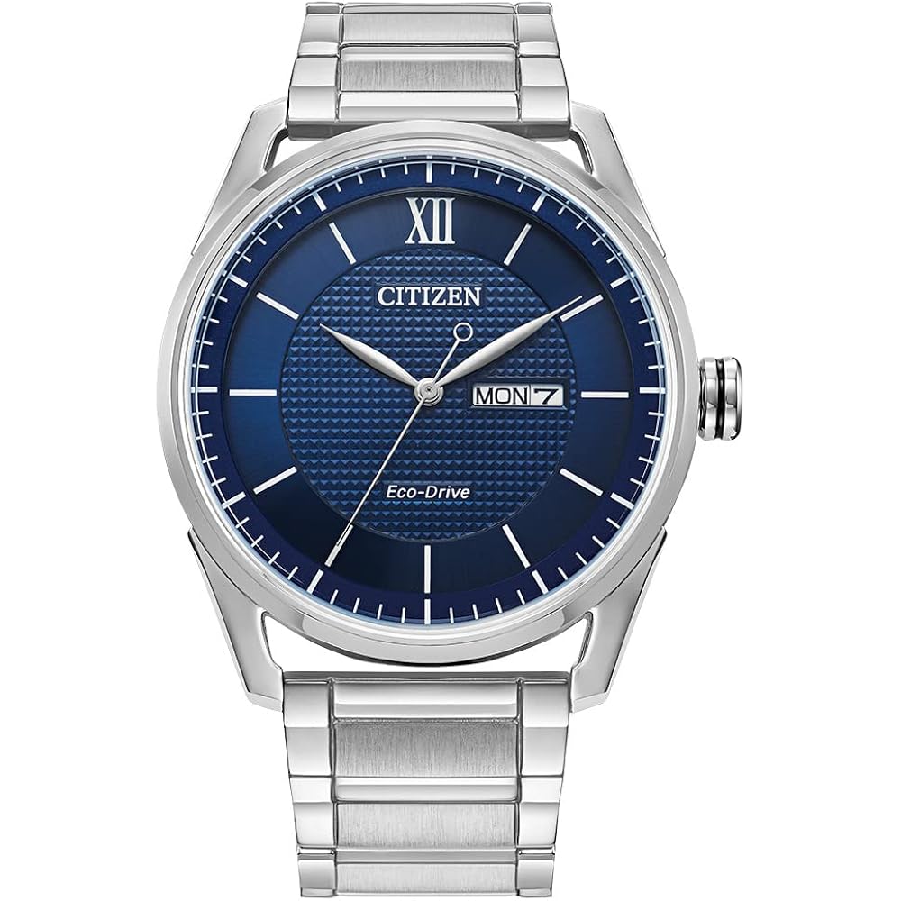 Citizen Men'S Classic Eco-Drive Watch With 3-Hand Day And Date