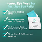 Eyerelax For Stye Eye Relief & Dry Eyes. Heated Eye Mask With Moist Heat And Mint-Infused Steam. Self-Heating Warm Compress For Dry Eye, Blepharitis Relief & Overnight Comfort (10 Count)