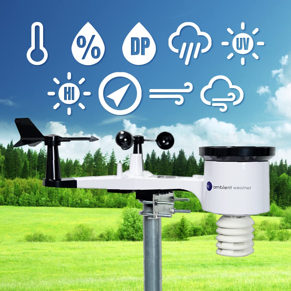Ambient Weather Ws-2902 Wi-Fi Smart Weather Station | With Wi-Fi Remote Monitoring And Alerts