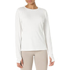 Amazon Essentials Women'S Active Soft Cotton Regular Fit Crewneck Long Sleeve Lightweight Yoga Workout T-Shirt
