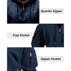 Tactical Hoodies For Men Quater Zip Up Pullover Sweatshirt Casual Workout Mens Hoodies With Pockets