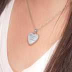 PicturesOnGold.com Forever In My Heart Locket Necklace for Women That Hold Pictures in Silver or Yellow Gold.