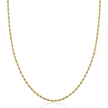 PORI JEWELERS 10K Yellow Gold 1.5MM,2MM,2.5MM,3MM,3.5,4MM,5MM,7MM, Diamond Cut Rope Chain Necklace Unisex Sizes 16"-30"