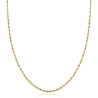 PORI JEWELERS 10K Yellow Gold 1.5MM,2MM,2.5MM,3MM,3.5,4MM,5MM,7MM, Diamond Cut Rope Chain Necklace Unisex Sizes 16"-30"
