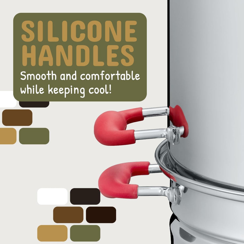 Concord Stainless Steel Turbo Steam Canner Canning Steamer Pot Set. Includes Canning Rack And Mason Jars (Induction Compatible).