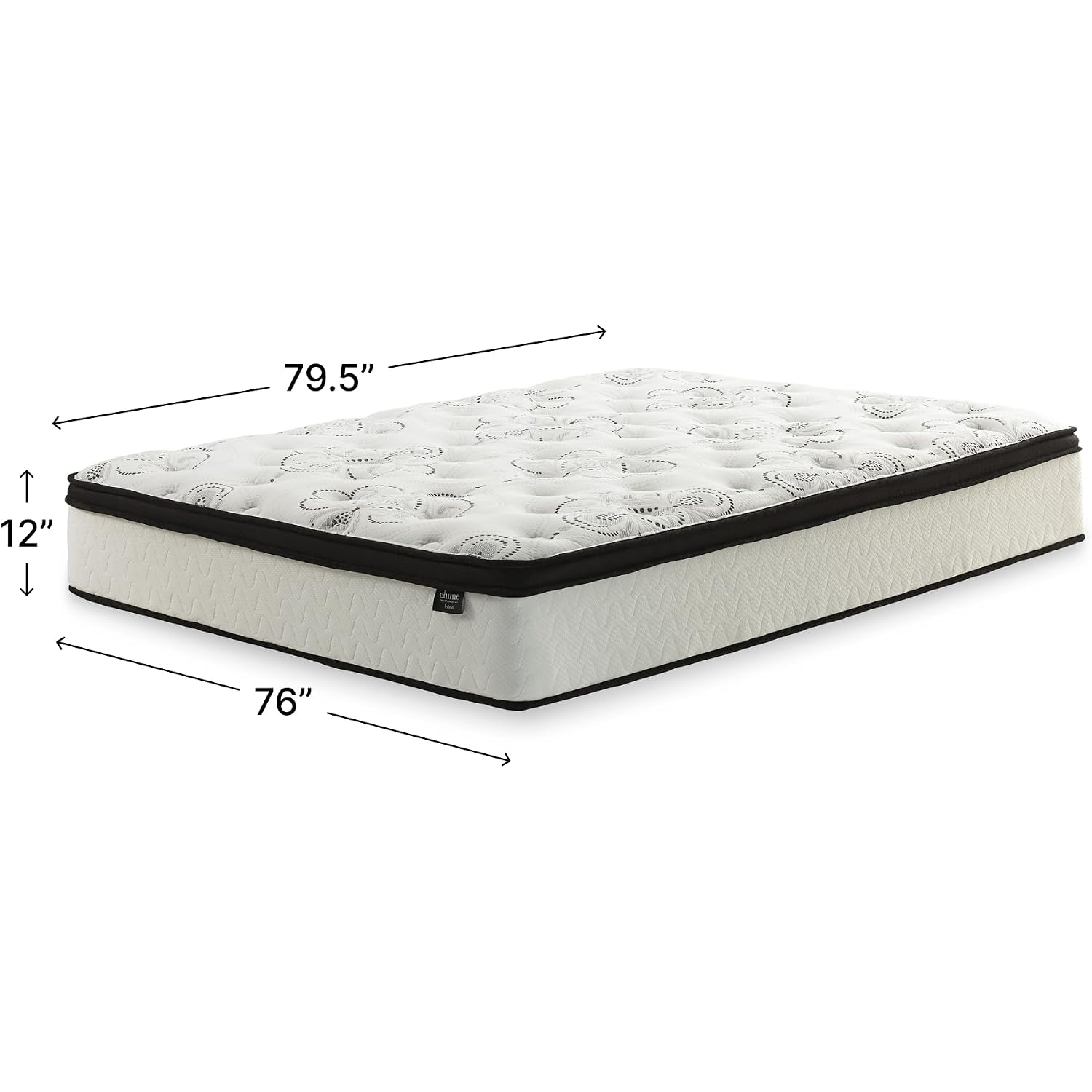 Signature Design By Ashley Chime Hybrid King 12" Mattress With Gel Memory Foam, Medium Firm, Pressure Relief, Fiberglass Free Mattress In A Box