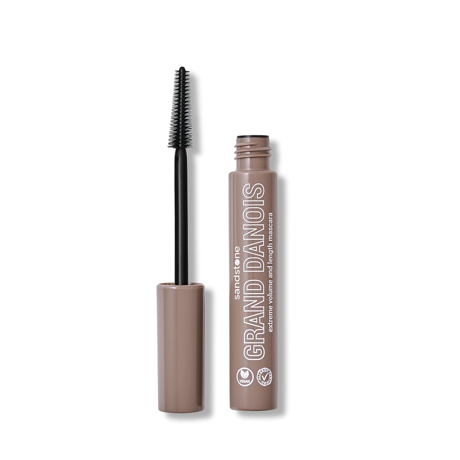 Sandstone Scandinavia Hypoallergenic Mascara For Sensitive Eyes (Black) | Smudge-Proof & Sweat-Resistant, Lengthening & Volumizing, Vegan, Fragrance-Free