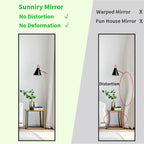 Full Length Mirror 56X16 Inch, Full Body Mirror With Aluminum Metal Frame, Standing Mirrors For Bedroom, Livingroom, Cloakroom, Hallway, Home Décor.