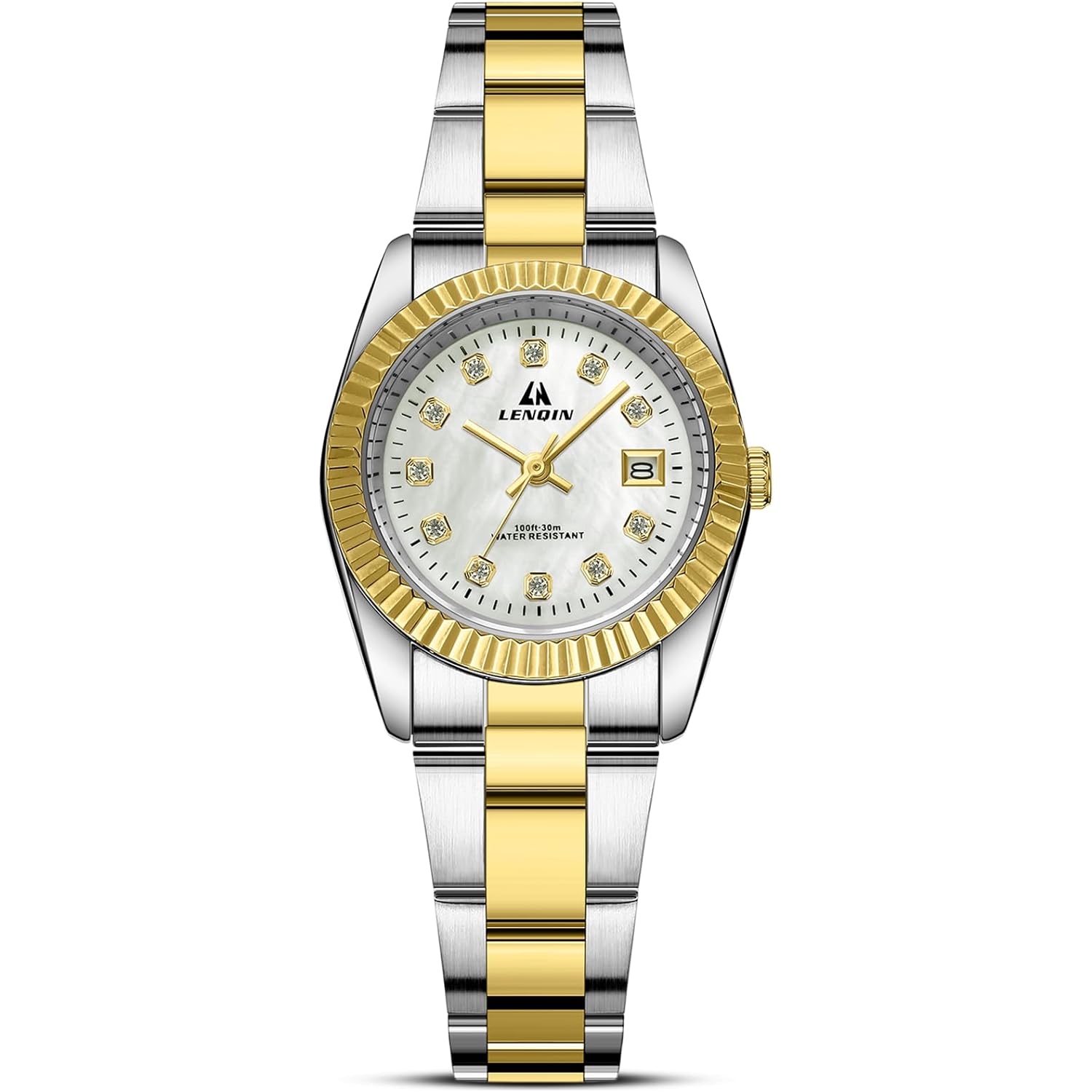 LN LNQIN Womens Watch Analog Quartz Watches for Women Waterproof Ladies Watches Easy Read Women's Wrist Watch with Stainless Steel Band
