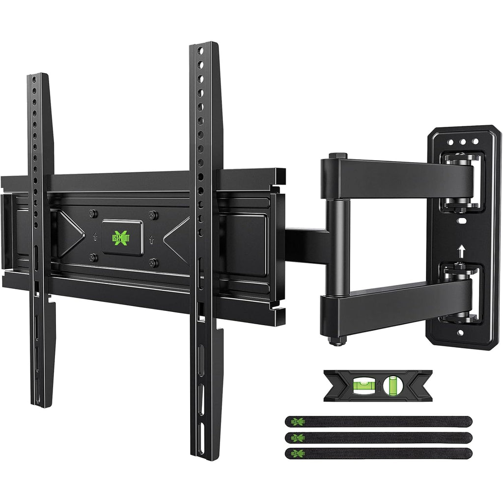 USX MOUNT Swivel TV Wall Mount for 26-60 Inch TVs up to 80 lbs, Single Articulating Arm, Full Motion TV Wall Mount Bracket with Swivel and Tilt, Max VESA 400x400mm