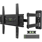 USX MOUNT Swivel TV Wall Mount for 26-60 Inch TVs up to 80 lbs, Single Articulating Arm, Full Motion TV Wall Mount Bracket with Swivel and Tilt, Max VESA 400x400mm