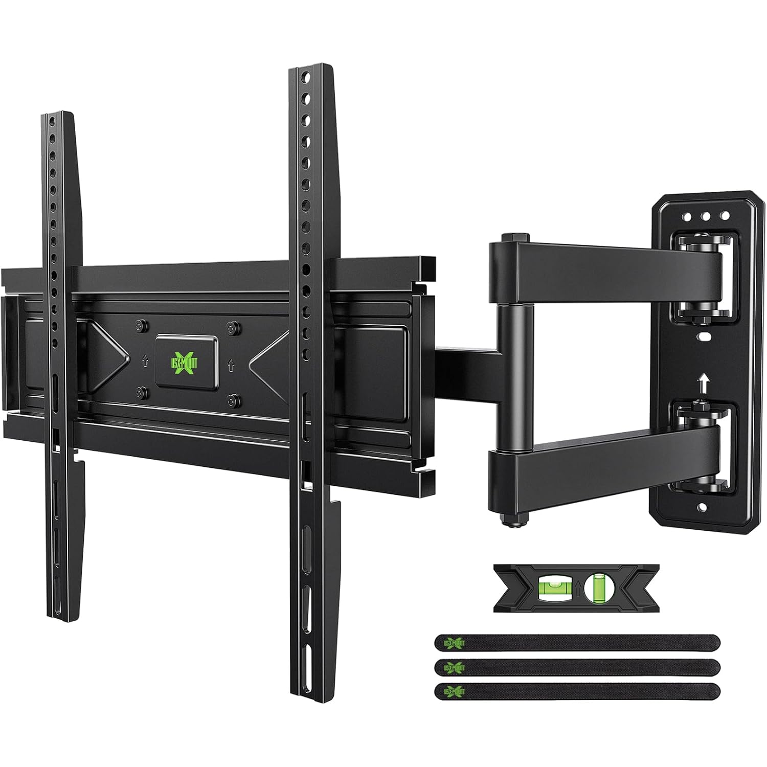 USX MOUNT Swivel TV Wall Mount for 26-60 Inch TVs up to 80 lbs, Single Articulating Arm, Full Motion TV Wall Mount Bracket with Swivel and Tilt, Max VESA 400x400mm