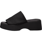 Womens Wedge Siides Sandals Platform Open Toe Slip On Elastic Band Wedges Shoes