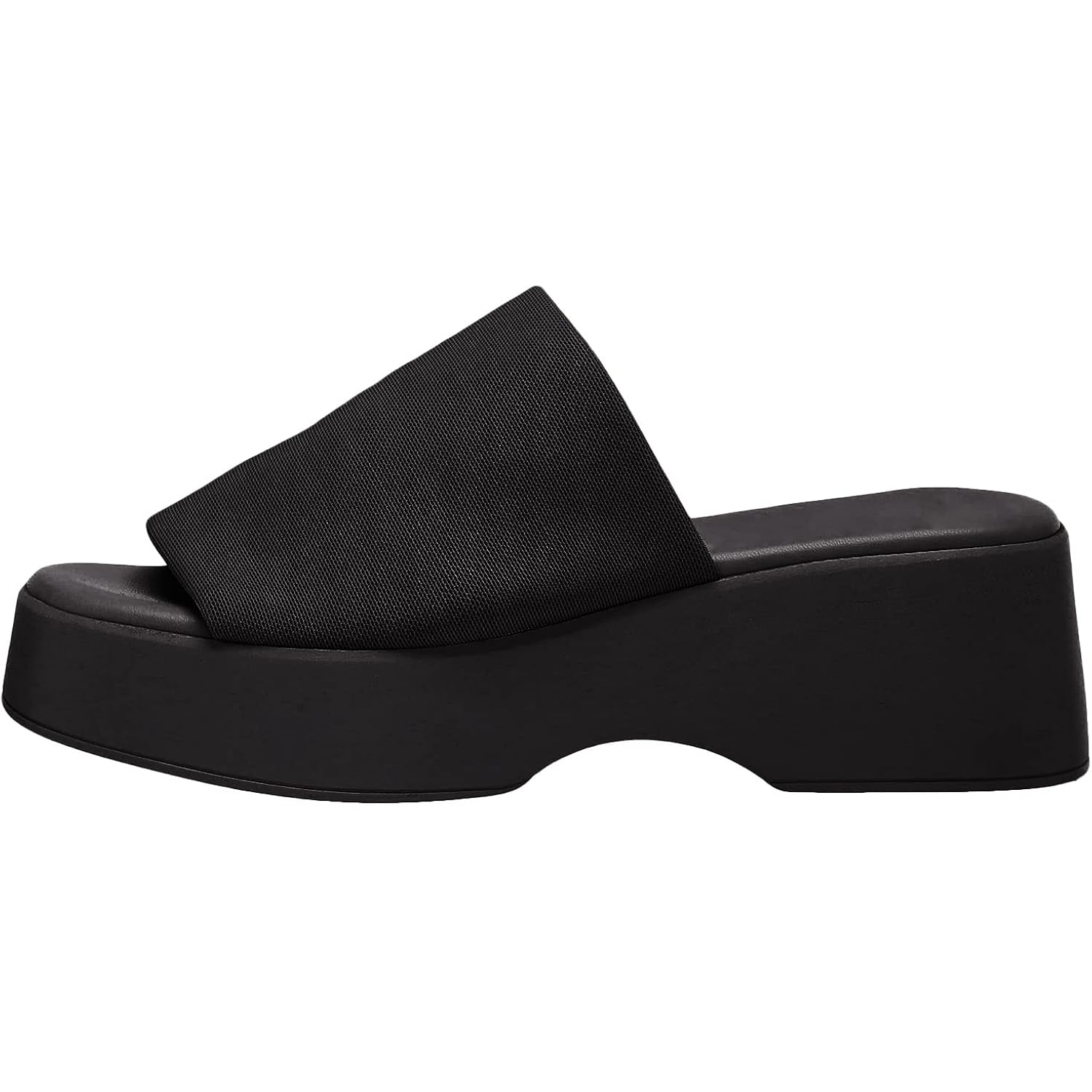 Womens Wedge Siides Sandals Platform Open Toe Slip On Elastic Band Wedges Shoes