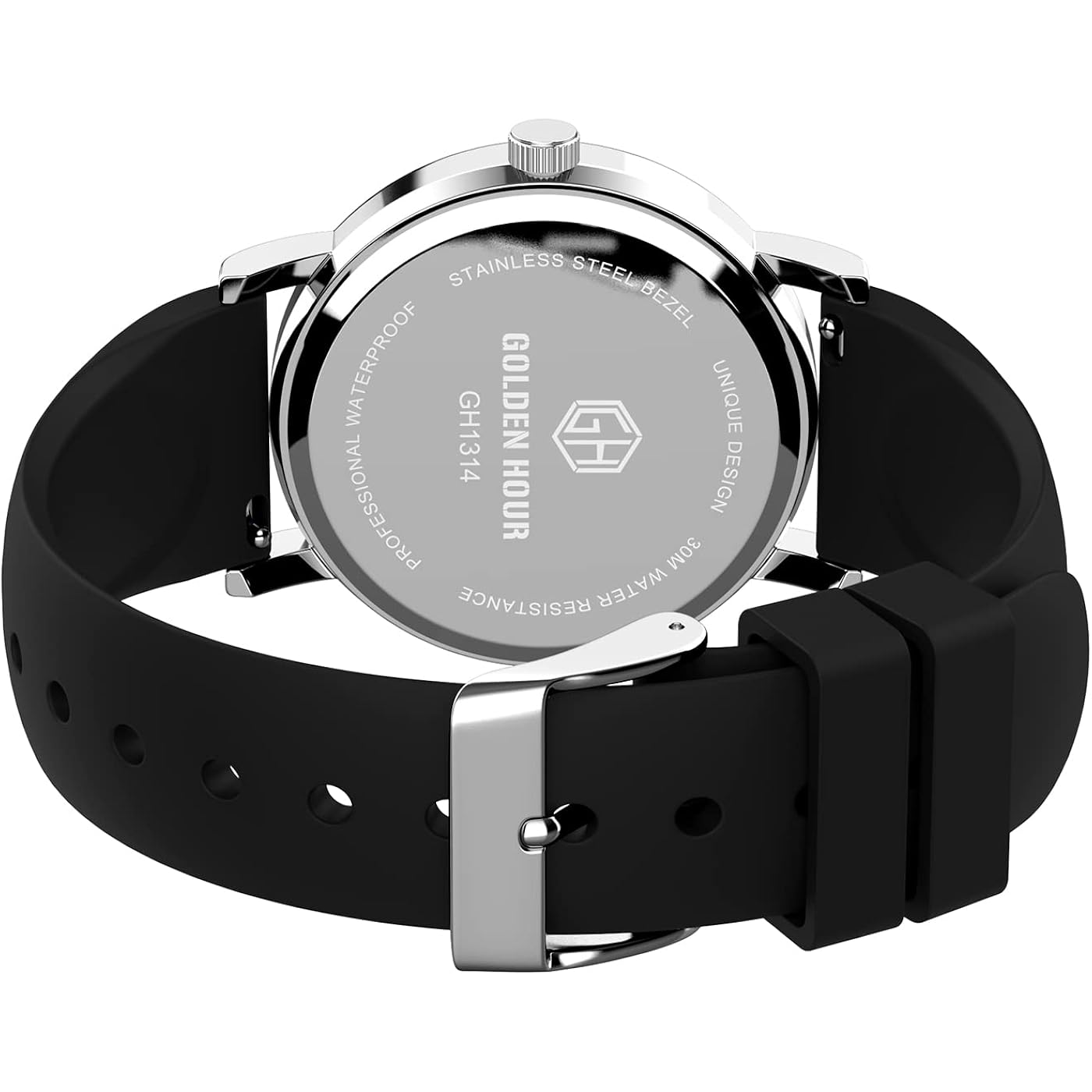 GOLDEN HOUR Waterproof Nurse Watch for Medical Professionals, Students Women Men - Military Time Luminouse Easy Read Dial, 24 Hour with Second Hand, Colorful Silicone Band