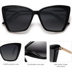 SOJOS Trendy Polarized Sunglasses For Women Retro Womens Oversized Square Cat Eye Sun Glasses UV Protection SJ2206