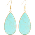 BaubleStar Natural Crystal Healing Stone Earrings Statement Teardrop Dangle Earrings for Women