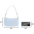 Shoulder Bag For Women Retro Vegan Leather Classic Clutch Tote Handbags Purses With Zipper Closure