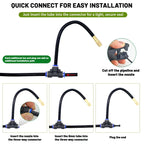 360° Adjustable Drip Irrigation System With 16 Nozzles | 50 Ft Automatic Watering System, Raised Bed Sprinkler Irrigation System, Garden Mister For Yard, Lawn, Plants, 5/16" Tubing