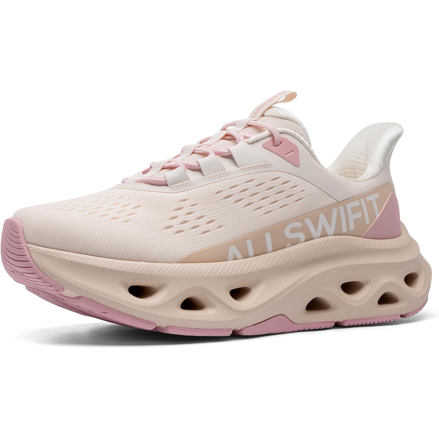 Allswifit Women'S Slip On Walking Shoes Cushioning Hands Free Non Slip Breathable Comfort Workout Running Jogging Gym Athletic Tennis Moveslide Fashion Sneakers