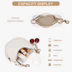 JQWSVE Small Top Handle Bags for Women Mini Purses Cute Ladies Handbags Crescent Mini Crossbody Bags with Cherry