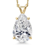 Gem Stone King 1 to 5 Carat 14K Gold IGI Certified Lab Grown Diamond Pendant Necklace For Women | D-E Color | VS1-VS2 Clarity | With 18 Inch Gold Chain