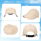4PCS UPF 50+Womens Sun Hat UV Protection Wide Brim Hat Adjustable Ponytail Breathable for Hiking Fishing Running Golf Sports Multi