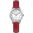 PINDOWS Minimalist Watches for Women, Gold-Tone Case with Black Leather Strap, Fashionable, Everyday Elegant Quartz Analog Dress Watch
