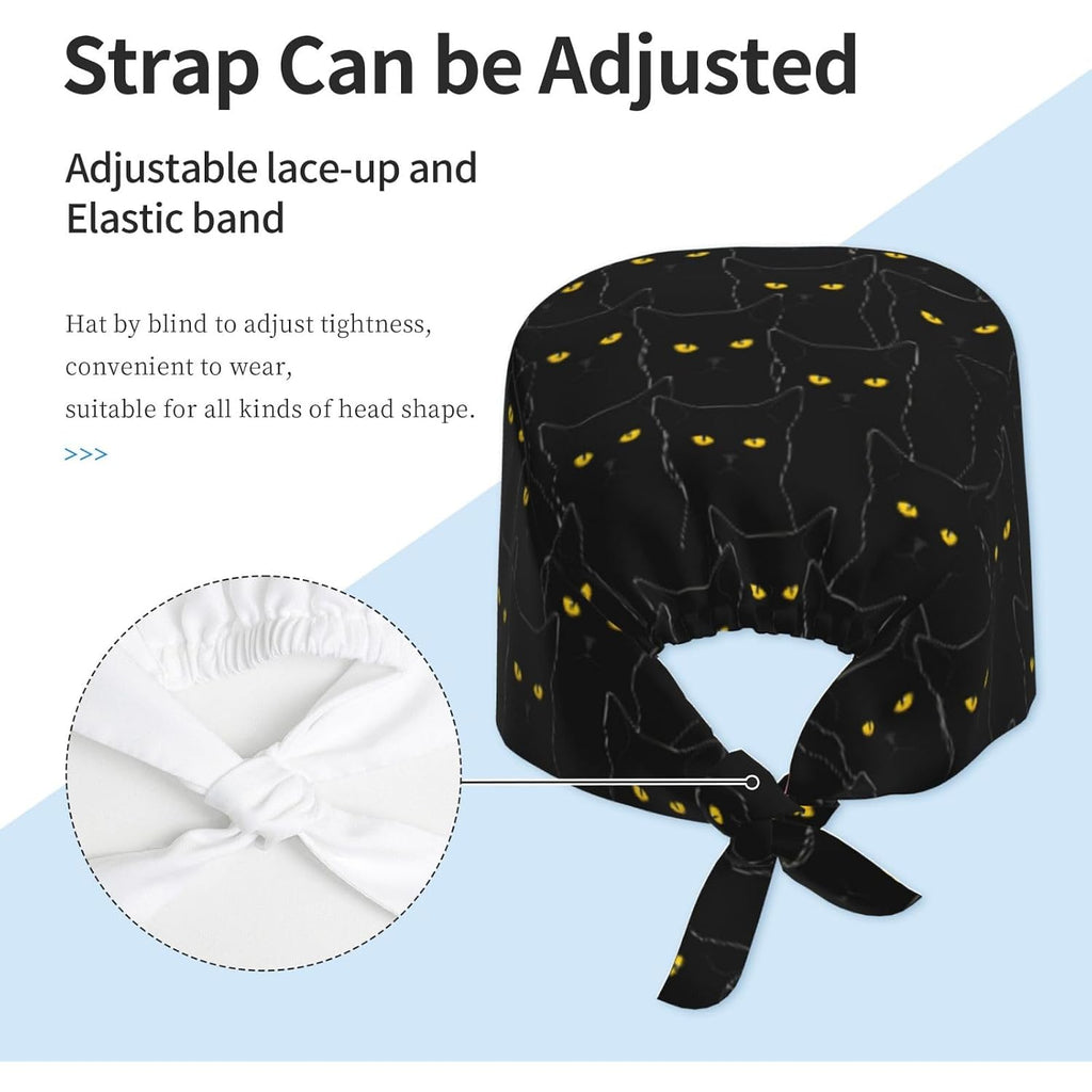 Adjustable Working Cap Breathable Unisex Women Men Elastic Bandage Tie Back Hats Scrub Nursing Doctor Surgeon Cap