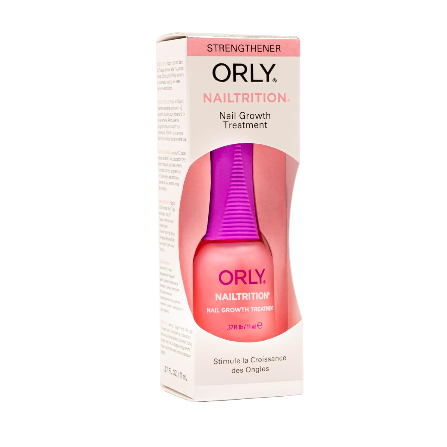 ORLY Nailtrition Nail Growth Treatment | Enhances Growth | Repairs Weak Nails | Improves Nail Health By Reducing Splits, Chips, Cracks (0.6fl oz)