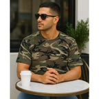 Justblanks Men'S Camouflage Tee Shirts - 100% Cotton Short-Sleeve T- Shirt - Military Camo Crewneck Shirt For Men