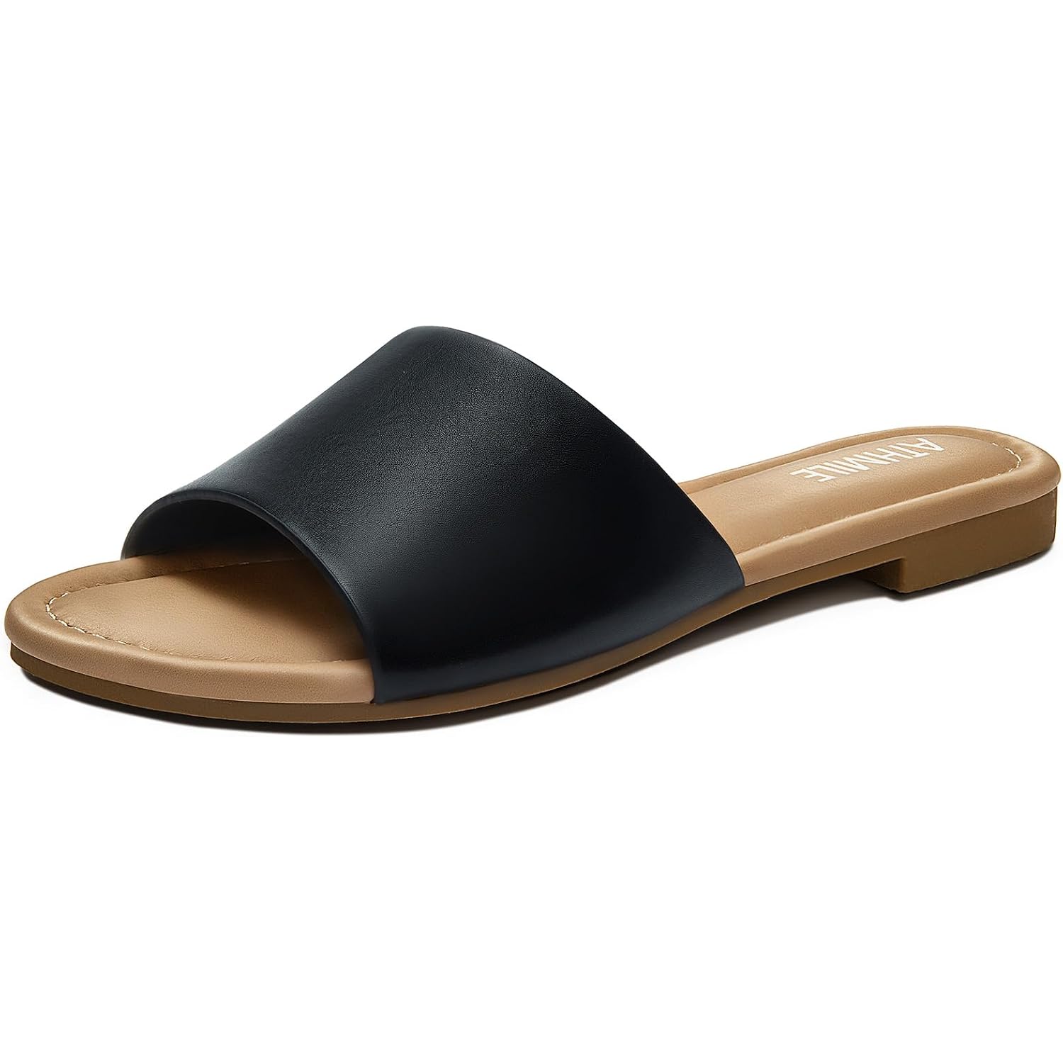 Athmile Sandals For Women 2026 One Band Womens Sandals Dressy Open Toe Flats Summer Slides For Casual Party Cute Beach
