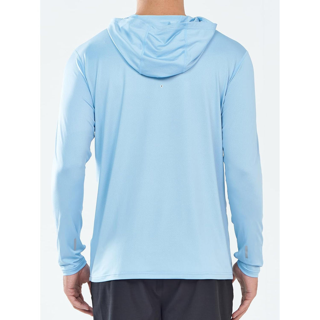 Northyard Men'S Sun Protection Shirt Upf 50+ Hoodie Long Sleeve Fishing Swim Rash Guard Shirts Uv Spf Lightweight Running