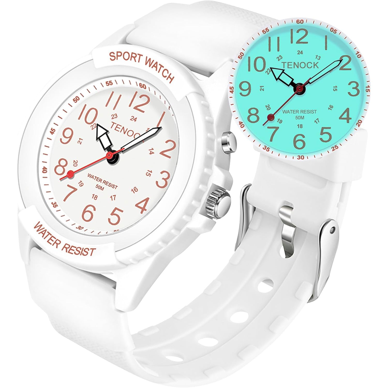 Waterproof Nurse Watch For Medical Professionals Students Women Men, Night Light, 12/24 Hour Military Time Easy To Read Dial, Second Hand Watch For Nursing Day Gifts