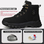 Steel Toe Boots For Women Wateproof Safety Shoes Men Lightweight Composite Toe Boots Leather Construction Steel Work Shoes