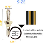 Flagpole Clip With Carabiner For Rope Loop Flagpole Bracket Stainless Steel Flagpole Clip Bracket For All Vehicle, Boat, House, Garden Flagpole; A Good Helper To Organize Cable Hose Pipes -4Ps