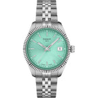 Tissot Ballade, Swiss Quartz Watch For Women, 34 Mm, Stainless Steel Case And Bracelet, Mint Green Dial, T1562101109100