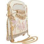 Mary Frances Just Married Beaded Crossbody Handbag Clutch Bridal Car Novelty Purse, Ivory | Just Married Beaded Crossbody Handbag Bridal Car Novelty Clutch Purse Ivory Wedding Evening Party Travel Accessories