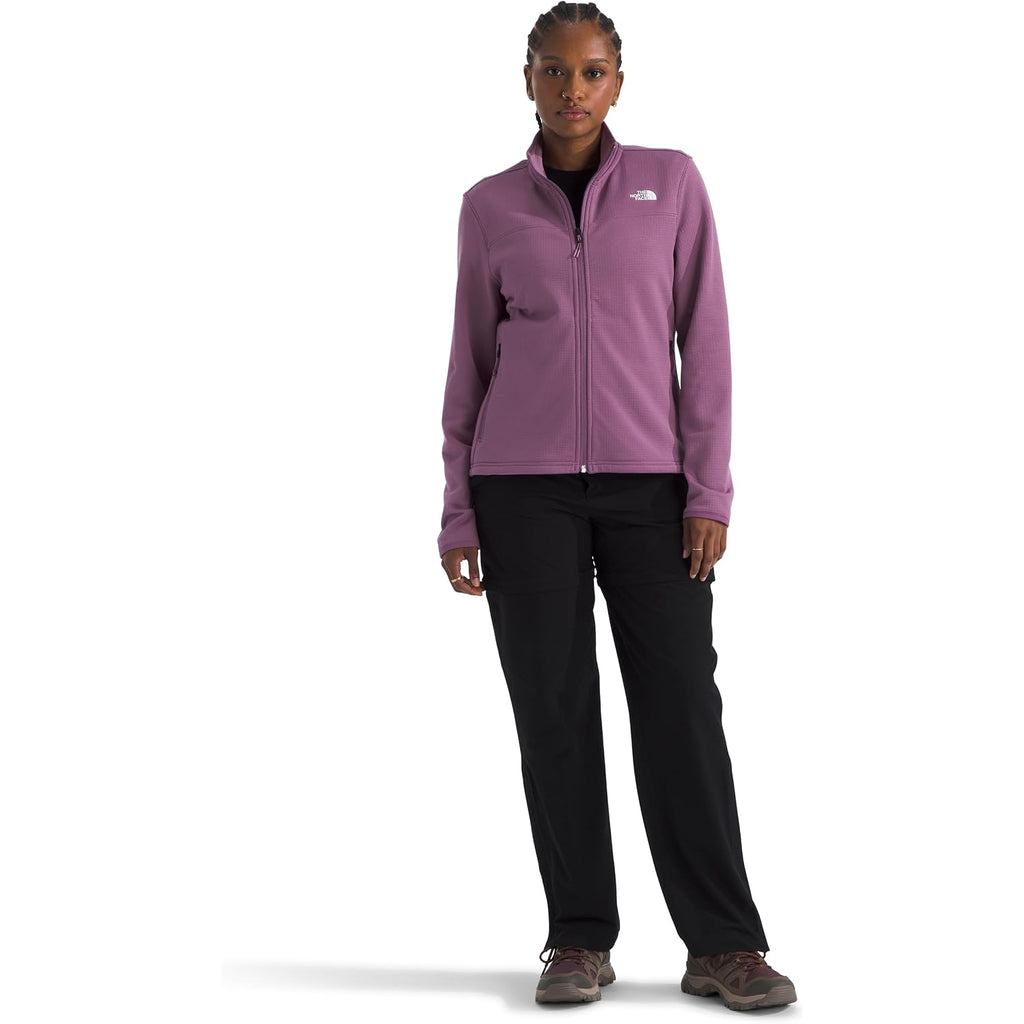 The North Face Women'S Cedar Trail Grid Fleece Jacket | Zip Pockets & Reinforced Binding On The Collar, Cuffs & Hem