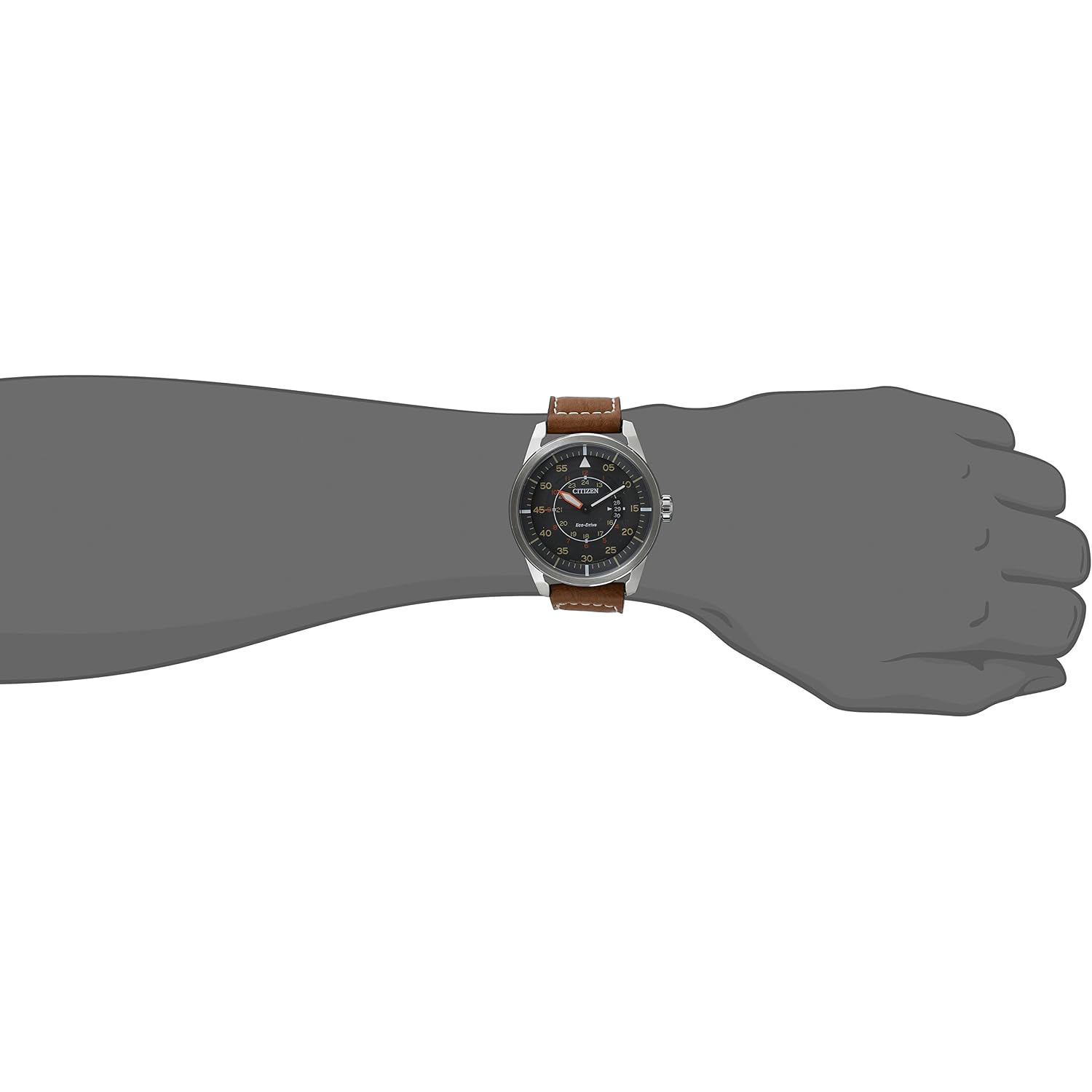 Citizen Men’S Eco-Drive 3-Hand Date Avion Watch With Leather Strap (Style: Aw1361:10H)