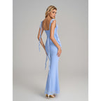 Kutumai Elegant Long Formal Wedding Guest Dresses For Women 2026 Ruffle Bodycon Cocktail Party Maxi Dress