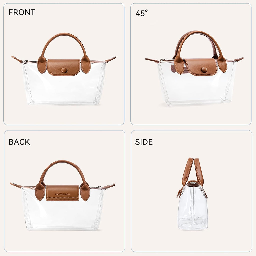 Bostanten Clear Bag For Stadium Approved Crossbody Purse Handbags For Concerts Sports Events