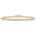 PAVOI 14K Gold Plated Tennis Bracelets for Women - Bezel Set Cubic Zirconia Bracelet - Simulated Diamonds Round, Trillion, Trinity, Radiant, Pear, Valentines Day Heart Cut Stones Wedding Jewelry Gifts for Brides