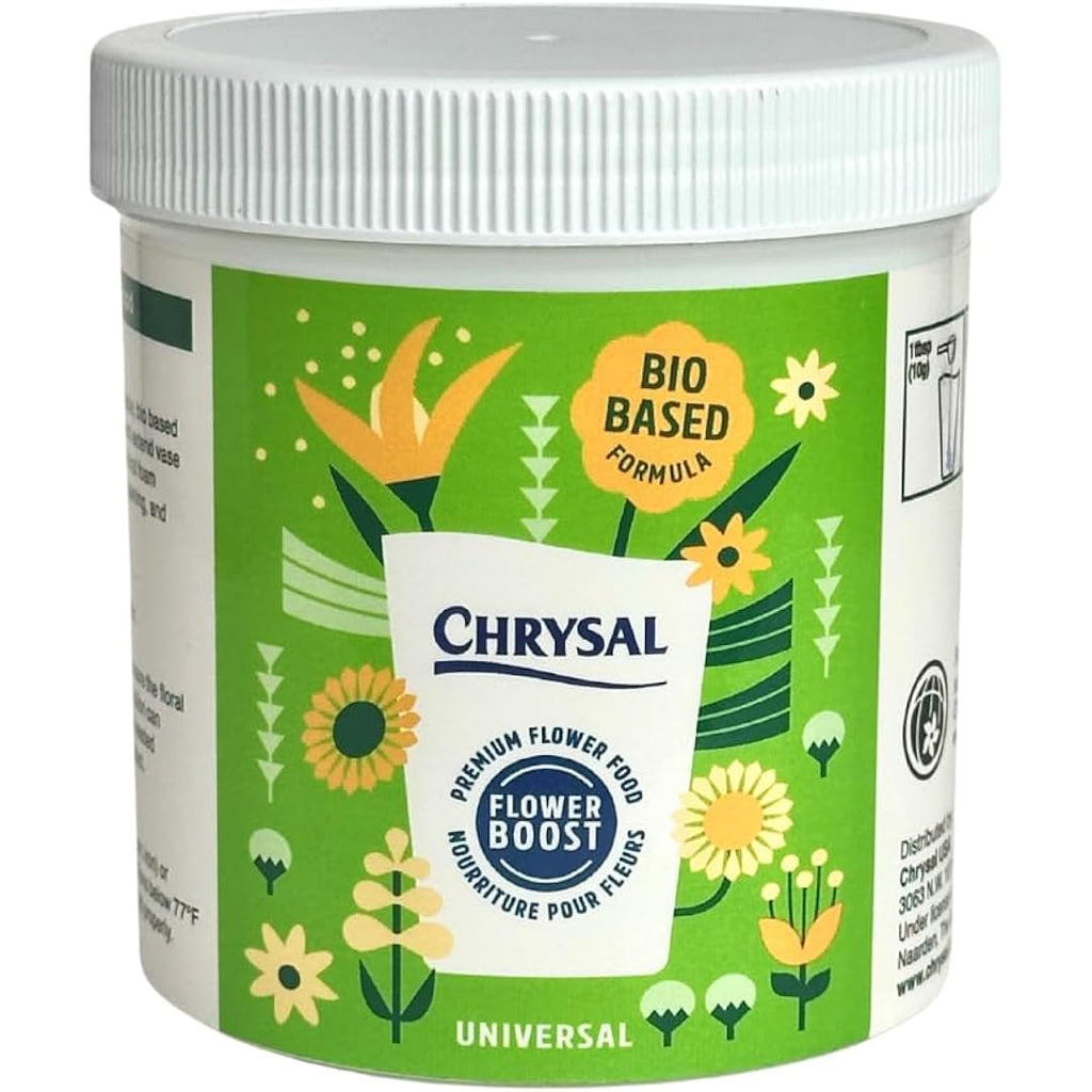 Chrysal Bio-Based Flower Food – Universal Flower Preservative For Fresh Cut Flowers – Eco-Friendly 10 Oz Jar With Scoop – Extends Vase Life By Up To 60%