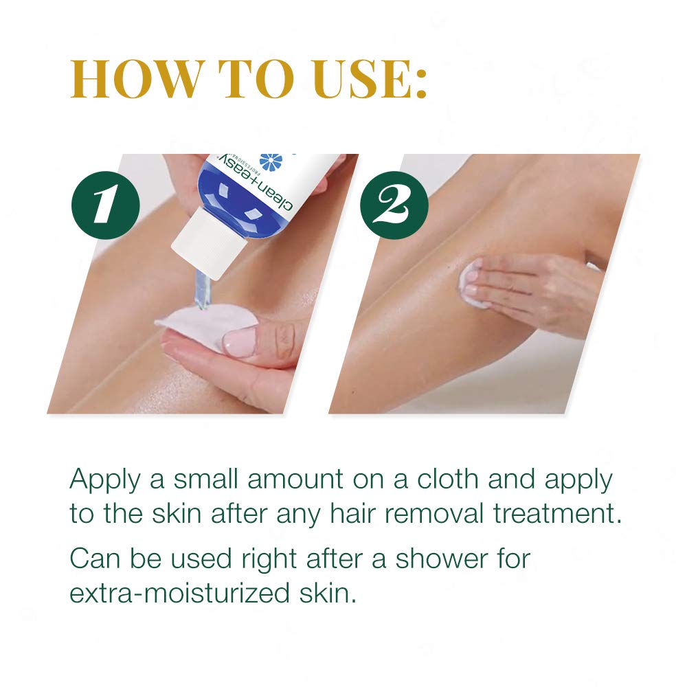 Clean + Easy Post Waxing Treatment, Azulene Oil – for Sensitive Skin, Soothes Irritation & Removes Wax Residue After Hair Removal, After Wax Care, 2 oz
