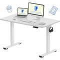 Flexispot En1 48"X24" One-Piece Standing Desk, White | 176 Lbs Capacity, Seamless Desktop, Home Office, 4 Memory Presets, Dual Monitor Setup, Anti-Collision