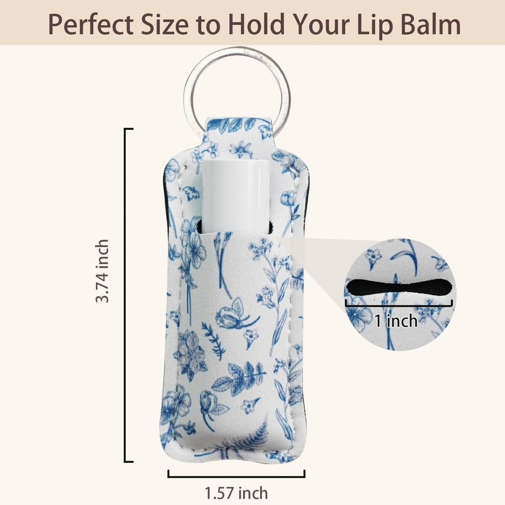 Haevola Cute Chapstick Holder Keychain for Women – Lip Balm & Lip Gloss Holder Keychain Accessories Gift, Purse Charm Clip