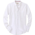 Alimens & Gentle Mens Solid Oxford Shirt Long Sleeve Dress Shirt Work Casual Button Down Shirts With Pocket