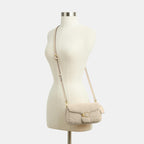 Coach Womens Tabby Chain Crossbody Bag 19 In Shearling Beige One Size